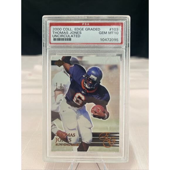 2000 Collector's Edge EG #103 Thomas Jones Uncirculated PSA 10 Gem Mint - Picture 1 of 5